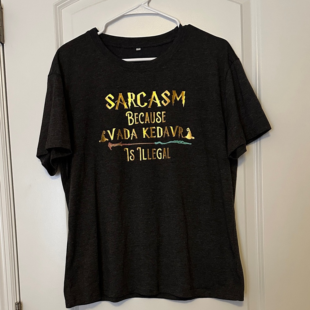 Black Graphic T-Shirt with Harry Potter